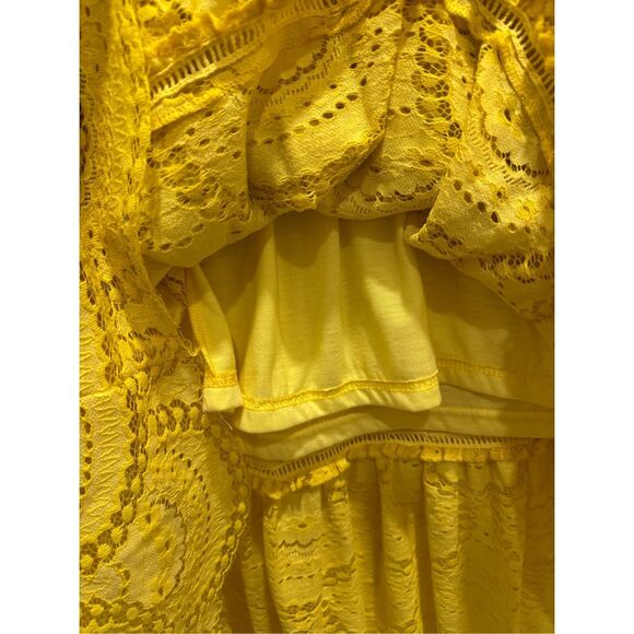 Gianni Bini Yellow Lace Maxi Dress - Picture 6 of 7